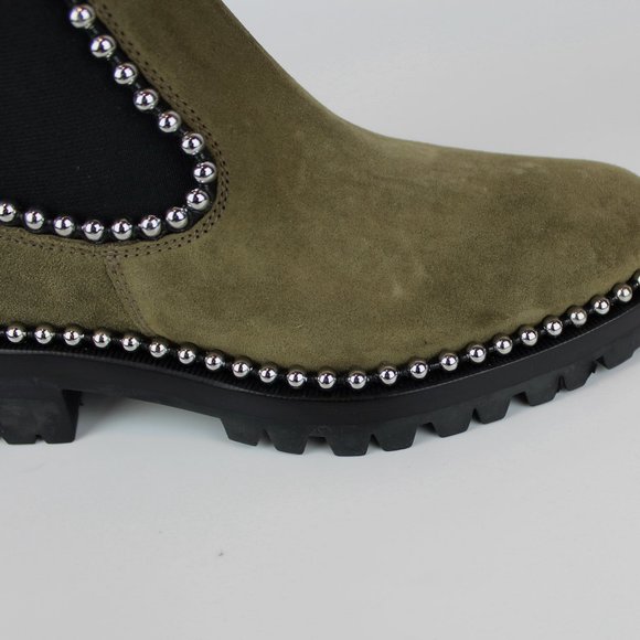 NEW Alexander Wang Studded Suede Ankle Boots | Edgy Luxe Chelsea Boots - Picture 12 of 15